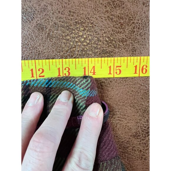 Cremieux Plaid Mini Skirt Belt Size 2 Wool Blend Academia Y2K Preppy - Picture 8 of 8